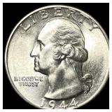 1944 Silver Washington Quarter CHOICE BU