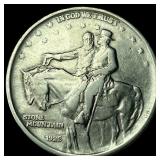 1925 Silver Stone Mountain Half Dollar NICELY CIRC