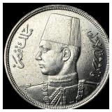 1941 Egypt Copper Nickel 10 Milliemes
