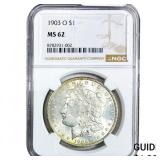 1903-O Morgan Silver Dollar NGC MS62