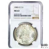 1880-CC Morgan Silver Dollar NGC MS63