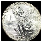1985 Mexico Silver 1 Onza Libertad SUPERB GEM  BU