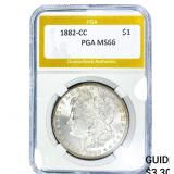 1882-CC Morgan Silver Dollar PGA MS66