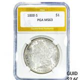 1888-S Morgan Silver Dollar PGA MS63