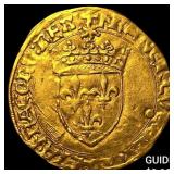 1519 France Francis I Gold Ecu d