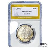 1936 Cleveland Half Dollar PGA MS66