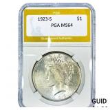 1923-S Silver Peace Dollar PGA MS64