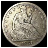 1861-S Silver Seated Liberty Half Dollar NICELY CI