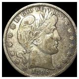 1895 Silver Half Dollar (Barber) ABOUT UNCIRCULATE