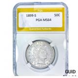1899-S Barber Half Dollar PGA MS64