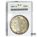 1899-S Morgan Silver Dollar ANACS MS61