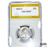 1950-D Washington Silver Quarter PGA MS67
