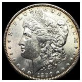 1890-S Silver Morgan Dollar CHOICE AU