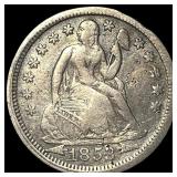 1853 Arrows Seated Liberty Dime LIGHTLY CIRCULATED