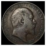 1902 Great Britain Bronze 1/2 Penny