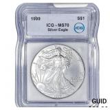 1999 Silver Eagle ICG MS70