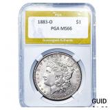 1883-O Morgan Silver Dollar PGA MS66