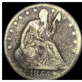 1855-O Silver Seated Liberty Half Dollar  NICELY