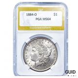 1884-O Morgan Silver Dollar PGA MS64