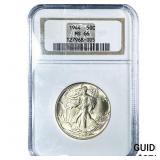 1944 Walking Liberty Half Dollar NGC MS66