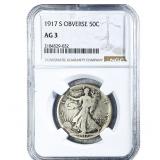 1917-S Walking Liberty Half Dollar NGC AG3