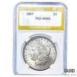 1897 Morgan Silver Dollar PGA MS66