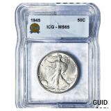 1945 Walking Liberty Half Dollar ICG MS65