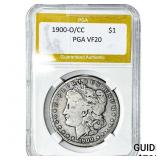 1900-O/CC Morgan Silver Dollar PGA VF20