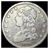 1838 Capped Bust Silver Quarter ABOUT  UNCIRCULAT