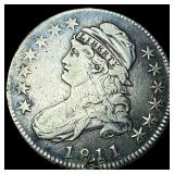 1811 Silver Capped Bust Half Dollar LIGHTLY  CIRC