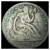 1854-O Arrows Seated Liberty Half Dollar  NICELY