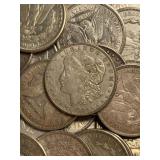 [20 coins] 1921 Morgan Silver Dollar Roll Ch Circ