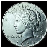 1934 Silver Peace Dollar UNCIRCULATED