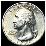 1936-S Silver Washington Quarter CLOSELY  UNCIRCU