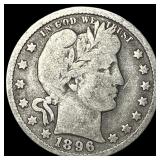 1896-O Barber Silver Quarter NICELY  CIRCULATED