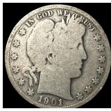 1901-S Silver Barber Half Dollar NICELY  CIRCULAT