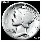 1916-D Mercury Dime NICELY CIRCULATED