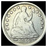 1853 Arrows Seated Liberty Half Dime LIGHTLY  CIR