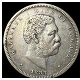 1883 Silver Hawaiian 1/2 Dollar NEARLY  UNCIRCULA