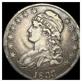 1833 Capped Bust Half Dollar NEARLY  UNCIRCULATED