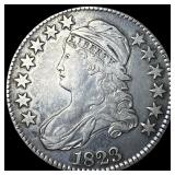 1823 Silver Capped Bust Half Dollar LIGHTLY  CIRC