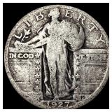1927-S Silver Standing Liberty Quarter  LIGHTLY C
