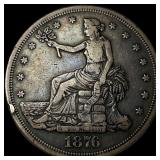 1876-S Silver Trade Dollars NEARLY  UNCIRCULATED