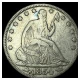 1854 Arrows Seated Liberty Half Dollar  CLOSELY U