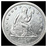 1857 Silver Seated Liberty Quarter  UNCIRCULATED