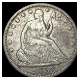 1858 Seated Liberty Half Dollar CLOSELY  UNCIRCUL