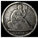 1838-O Silver Seated Liberty Dime NICELY  CIRCULA