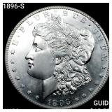 1896-S Morgan Silver Dollar CHOICE AU+