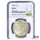 1897-S Morgan Silver Dollar NGC MS61