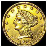 1907 Liberty Head Gold Quarter Eagle $2.50 CLOSELY